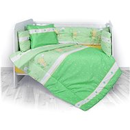 5-Piece Crib Set - 4 Mantinel Lorelli RANFORCE LITTLE DUCKS GREEN - Crib Bumper