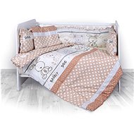 5-Piece Crib Set - 4 Mantinel Lorelli RANFORCE FRIENDS BEIGE - Crib Bumper