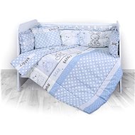 5-Piece Crib Set - 4 Mantinel Lorelli RANFORCE FRIENDS BLUE - Crib Bumper