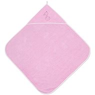 Baby towel with hood Lorelli 80x80 CM PINK - Children's Bath Towel