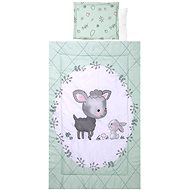 4 piece bed linen LORELLI RANFORCE LAMB GREEN - Children's Bedding
