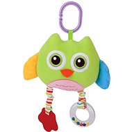 PLUSH MIRROR - GREEN OWL - Pushchair Toy