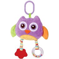 PLUSH MIRROR - PURPLE OWL - Pushchair Toy