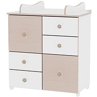 Dětská skříňka Lorelli COLOUR WHITE/OAK - Skříňka
