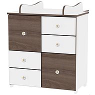 Dětská skříňka Lorelli COLOUR WHITE/WALNUT - Skříňka