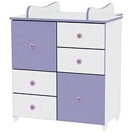 Dětská skříňka Lorelli COLOUR WHITE/VIOLET - Skříňka