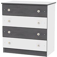 Dětská komoda Lorelli NEW WHITE/GRAPHITE - Komoda