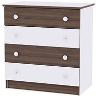 Dětská komoda Lorelli NEW WHITE/WALNUT - Komoda