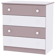 Dětská komoda Lorelli NEW WHITE/CAPPUCCINO - Komoda