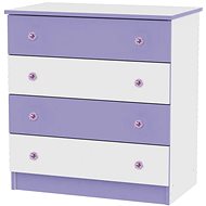 Dětská komoda Lorelli NEW WHITE&VIOLET - Komoda