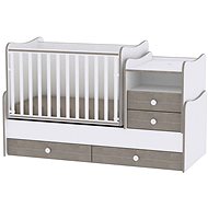 Lorelli COMBO cot 172/72 WHITE/COFFEE - Cot