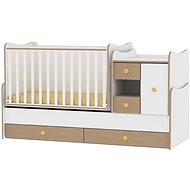 Multifunctional Cot Lorelli MINIMAX NEW 190x72CM WHITE/BEECH - Cot