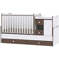 Multifunctional Cot Lorelli MINIMAX NEW 190x72CM WHITE/WALNUT - Cot