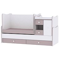 Multifunctional Cot Lorelli MINIMAX NEW 190x72CM WHITE/CAPPUCCINO - Cot