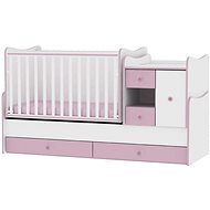 Multifunctional cot Lorelli MINIMAX NEW 190x72 CM WHITE/PINK - Cot
