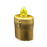 4DAVE LED candle gold with a cross - LED Candle