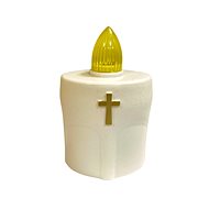 4DAVE LED candle white with a cross - LED Candle
