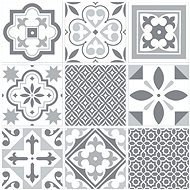 D-c-fix Self-adhesive floor squares cubes grey and white - Self-Adhesive Film