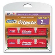 2GB (KIT 2x1GB) DDR 500MHz PC4000 ADATA Extreme Edition Vitesta RETAIL BOX - vhodné pro DualChannel - -