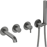 DEANTE Silia bath mixer, 4-hole, concealed installation, titanium (BQS_D18P) - Tap
