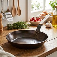 de Buyer Steel frying pan 26cm Mineral B Element with wooden handle 5710.26 - Pan
