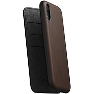 Nomad Folio Leather Case Brown iPhone XR - Phone Cover