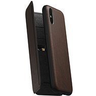 Nomad Folio Leather Tri-Fold iPhone XS/X barna - Telefon tok