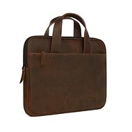 Decoded Waxed Slim Bag Brown MacBook 12", 13", 15" - Laptop Bag