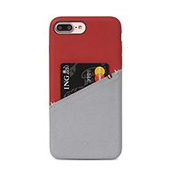 Decoded Leather Back Cover, Red/Grey, iPhone 8 Plus/7 Plus/6s Plus - Phone Cover
