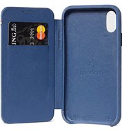 Decoded Leather Slim Wallet Blue iPhone XR - Phone Cover