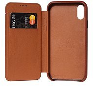 Decoded Leather Slim Wallet Brown iPhone XS Max - Telefon tok