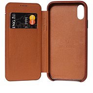 Decoded Leather Slim Wallet Brown iPhone XS Max - Phone Cover