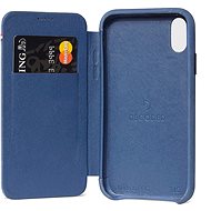 Decoded Leather Slim Wallet Blue iPhone XS Max - Phone Cover