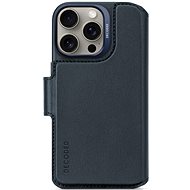Decoded Leather Detachable Wallet navy iPhone 16 Pro - Phone Case