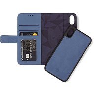 Decoded Leather 2in1 Wallet Blue iPhone XS Max - Mobiltelefon tok