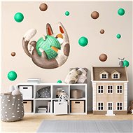 Decoralina – Kocour a zelená klubíčka - Samolepicí fólie