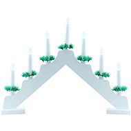 DECOLED Christmas candle holder - white, 40 × 5 × 32 cm - Electric Christmas Candlestick
