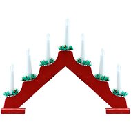 DECOLED Christmas candle holder - red, 40 × 5 × 32 cm - Electric Christmas Candlestick