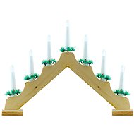 DECOLED Christmas candle holder - wooden, 40 × 5 × 32 cm - Electric Christmas Candlestick