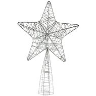 DECOLED Christmas decoration - star on top of tree, silver, 24 × 36 cm - Christmas Decoration