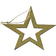 Decoled zlatá hvězda, dutá, 15 cm - Christmas Decoration