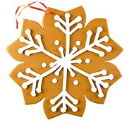 DECOLED Christmas decoration - gingerbread snowflake, 25,4 cm - Christmas Decoration