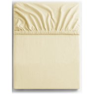 DecoKing Cotton elastic sheet Nephrite, cream, 180 x 200 cm - Bedsheet