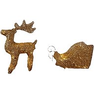 DECOLED LED light deer with sleigh, 40 cm, warm white - Christmas Lights