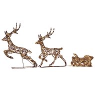 DECOLED LED light deer and sleigh, 180 × 86 × 18 cm, warm white - Christmas Lights