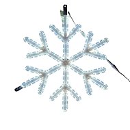DECOLED LED light snowflake V, hanging 3D print, diameter 60 cm, icy white - Christmas Lights