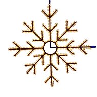 DECOLED LED light snowflake X, hanging 3D printing, diameter 85 cm, warm white - Christmas Lights