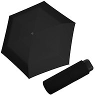 Derby Micro Slim - women's/children's folding umbrella, black, solid colour black - Children's Umbrella