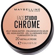 MAYBELLINE NEW YORK Face Studio Chrome Jelly Highlighter 20 Metallic Rose 9,5 ml - Highlighter