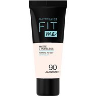 MAYBELLINE NEW YORK Fit Me! Matte & Poreless Foundation 90 Alabaster, 30ml - Make-up